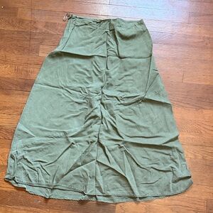 Apiece Apart Olive Green Maxi Skirt with Side Tie